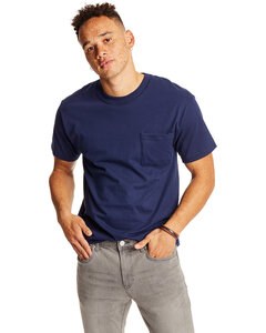 Hanes 5190P - Adult Beefy-T® with Pocket Navy