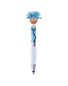 MopToppers P174 - Screen Cleaner With Stethoscope Stylus Pen Light Blue