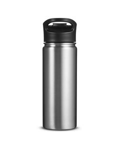 Columbia COR-001 - 18oz Double-Wall Vacuum Bottle With Sip-Thru Top Silver